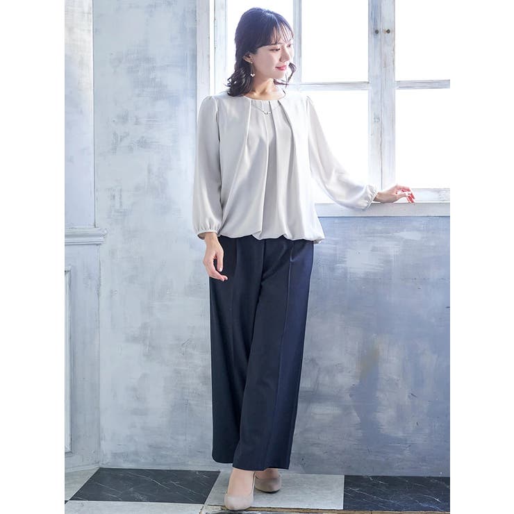 ラクケア アクセサリー付きタックバルーンブラウス | Re-J＆SUPURE | 詳細画像19 