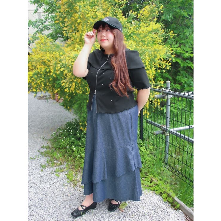 【Kannaコラボ】デニムラッフルスカート | Re-J＆SUPURE | 詳細画像17 