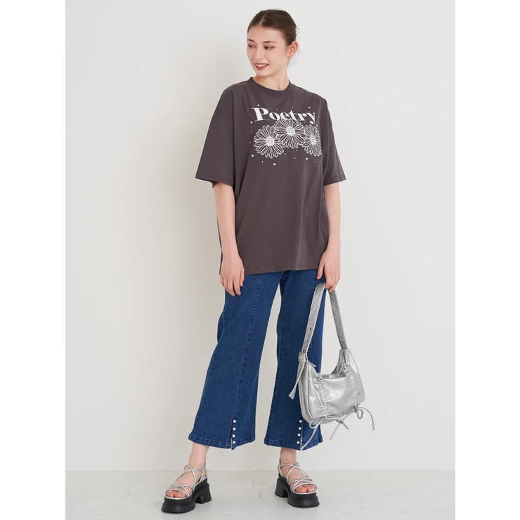 フラワー刺繍×ラインストーンTシャツ | Re-J＆SUPURE | 詳細画像7 