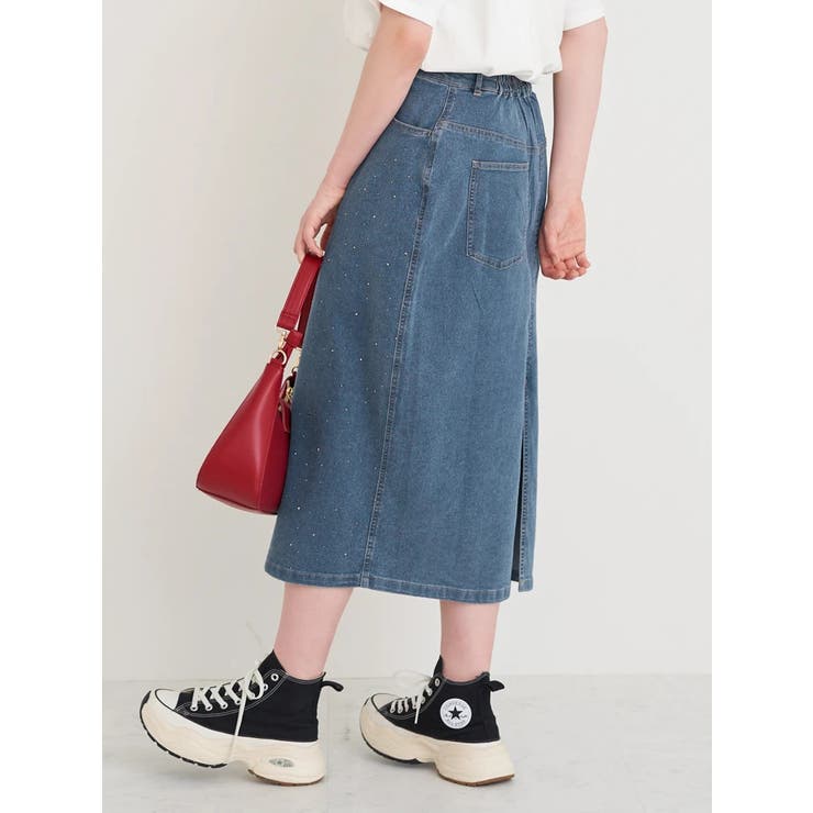 ラインストーンデニムナロースカート | Re-J＆SUPURE | 詳細画像3 