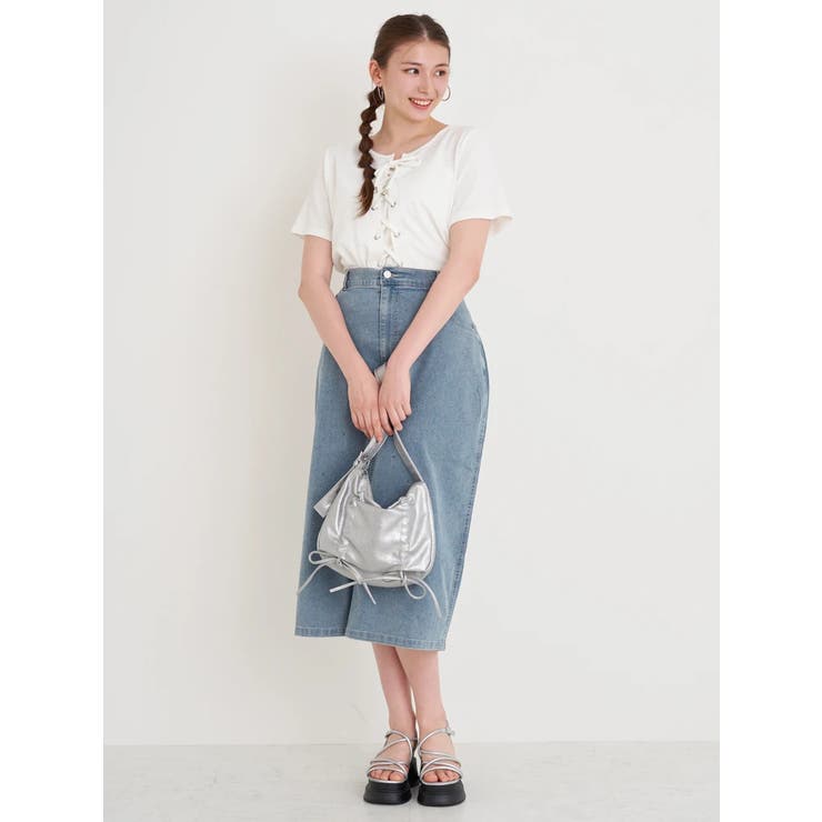 ラインストーンデニムナロースカート | Re-J＆SUPURE | 詳細画像15 