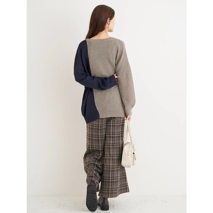 配色ニットプルオーバー | Re-J＆SUPURE | 詳細画像9 