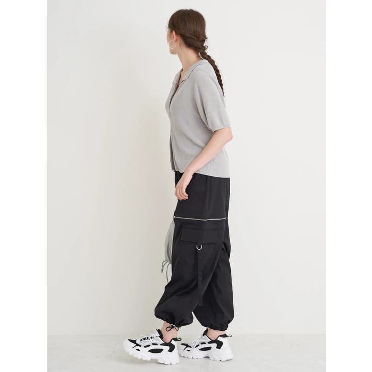 WEB限定】襟付きZIPニットトップス[品番：PLMW0014441]｜Re