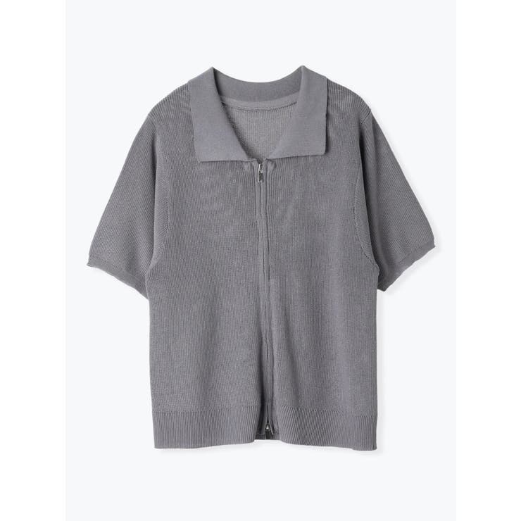 WEB限定】襟付きZIPニットトップス[品番：PLMW0014441]｜Re