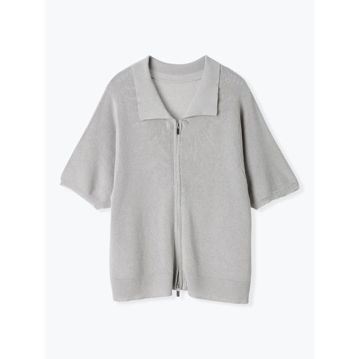 WEB限定】襟付きZIPニットトップス[品番：PLMW0014441]｜Re