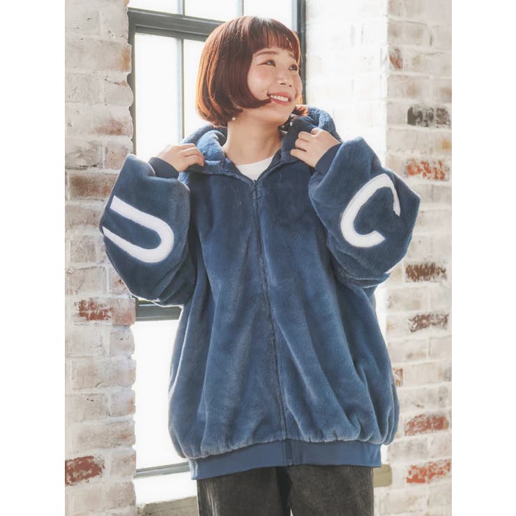 バックロゴフェイクファーパーカーブルゾン | Re-J＆SUPURE | 詳細画像4 