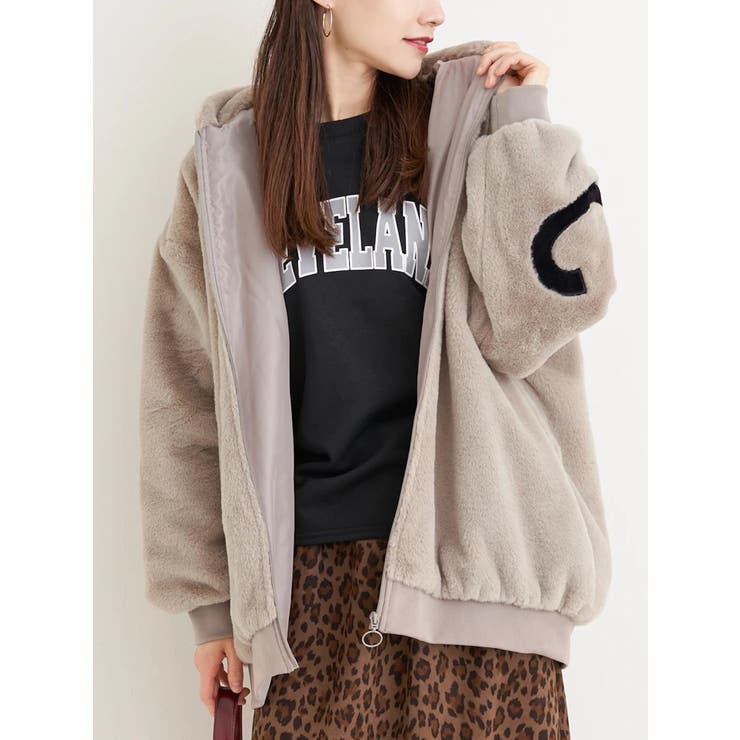 バックロゴフェイクファーパーカーブルゾン | Re-J＆SUPURE | 詳細画像14 