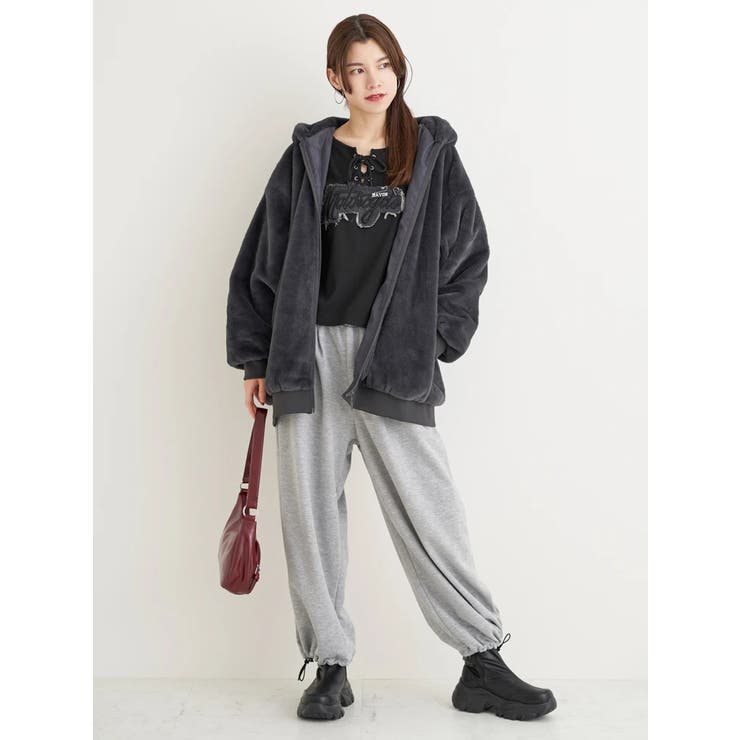 バックロゴフェイクファーパーカーブルゾン | Re-J＆SUPURE | 詳細画像33 