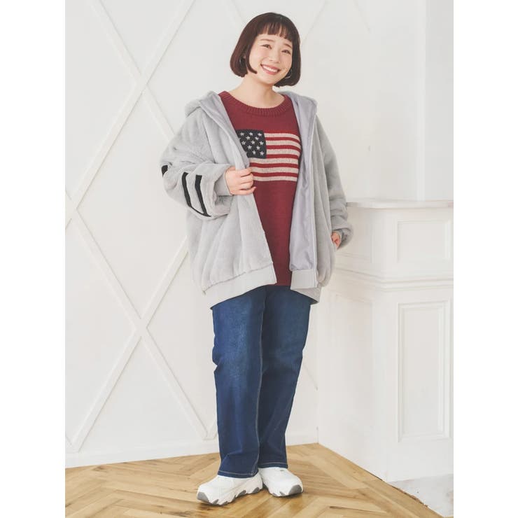 バックロゴフェイクファーパーカーブルゾン | Re-J＆SUPURE | 詳細画像48 