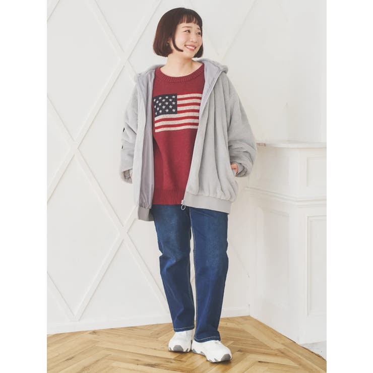 バックロゴフェイクファーパーカーブルゾン | Re-J＆SUPURE | 詳細画像49 