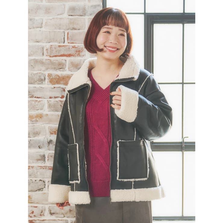 合皮ムートンジャケット | Re-J&SUPURE | 詳細画像1