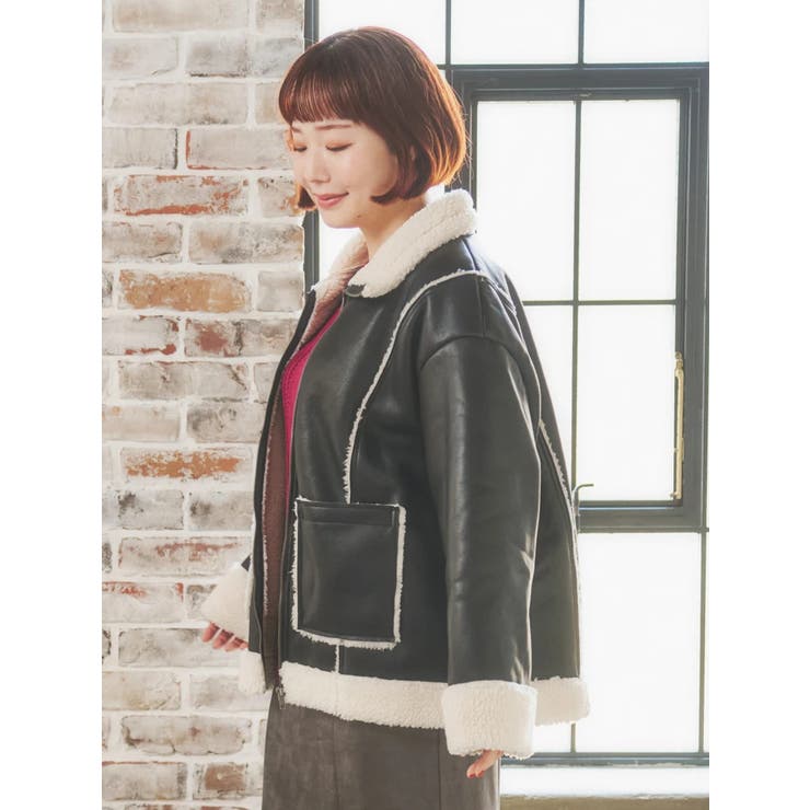 合皮ムートンジャケット | Re-J&SUPURE | 詳細画像3