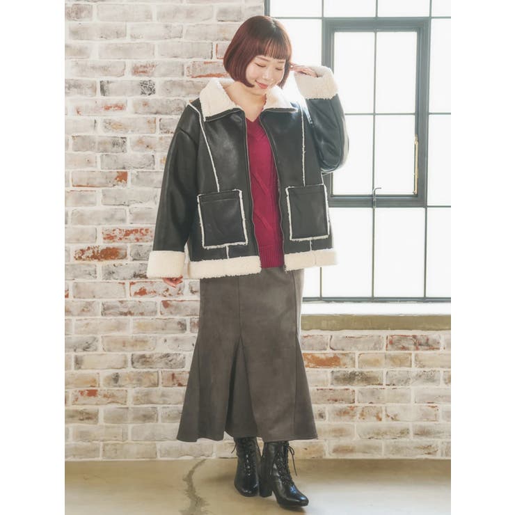 合皮ムートンジャケット | Re-J&SUPURE | 詳細画像6