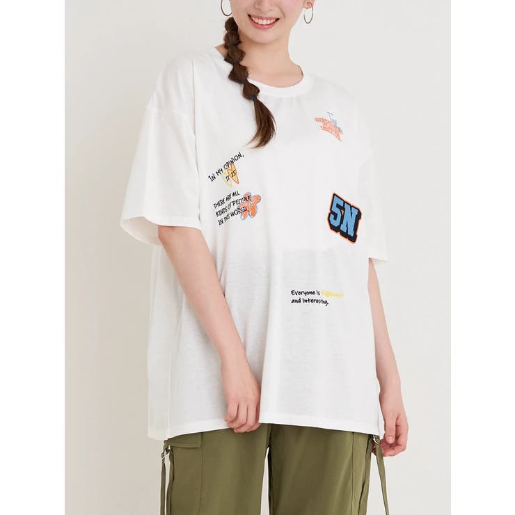 ワッペン×刺繍ロゴTシャツ | Re-J＆SUPURE | 詳細画像2 