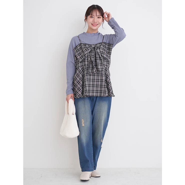 カットシャーリングプチハイネックトップス | Re-J＆SUPURE | 詳細画像33 