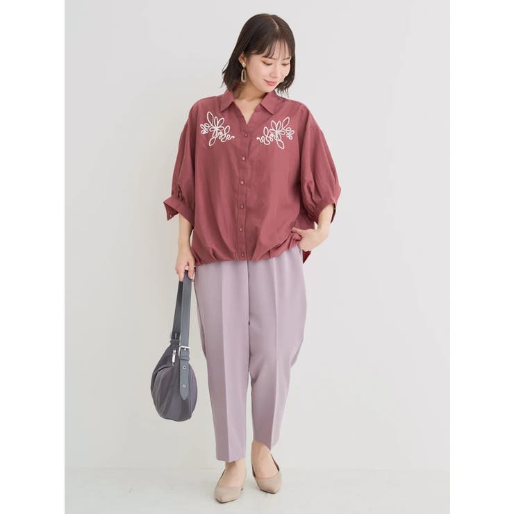 コード刺繍裾タックスキッパーシャツ | Re-J＆SUPURE | 詳細画像7 