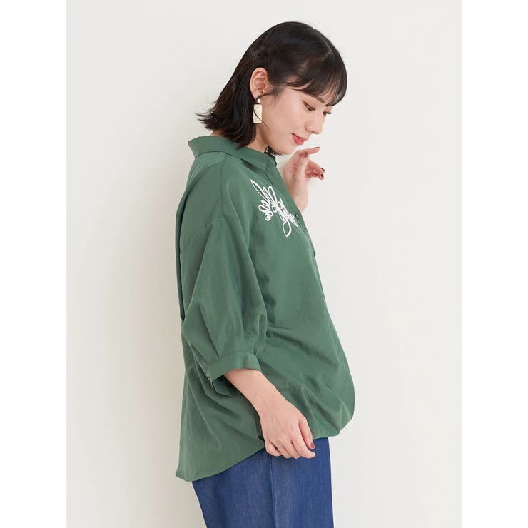 コード刺繍裾タックスキッパーシャツ | Re-J＆SUPURE | 詳細画像13 