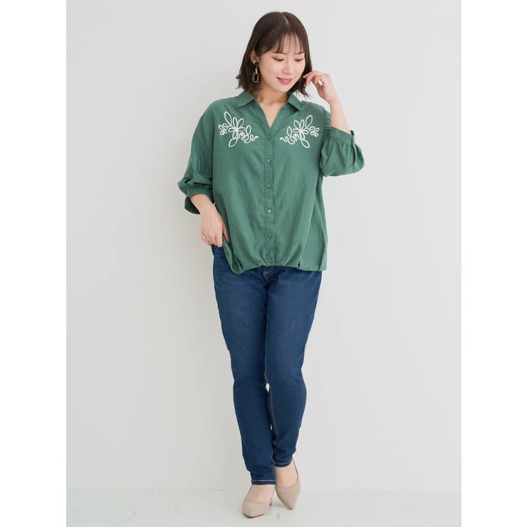 コード刺繍裾タックスキッパーシャツ | Re-J＆SUPURE | 詳細画像20 