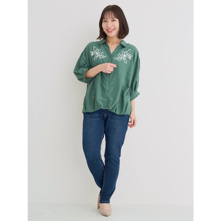 コード刺繍裾タックスキッパーシャツ | Re-J＆SUPURE | 詳細画像21 