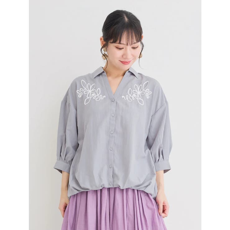 コード刺繍裾タックスキッパーシャツ | Re-J＆SUPURE | 詳細画像22 