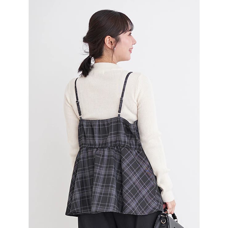 チェック柄リボンビスチェ[品番：PLMW0014747]｜Re-J＆SUPURE（リ
