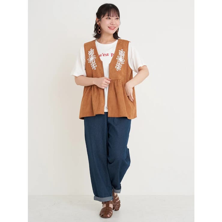 お値下げ　アルベロベロ　ベスト　 刺繍入り中綿入り アルベロベロ ｱﾙﾍﾞﾛﾍﾞﾛ/レディースファッション｜REXT ONLINE
