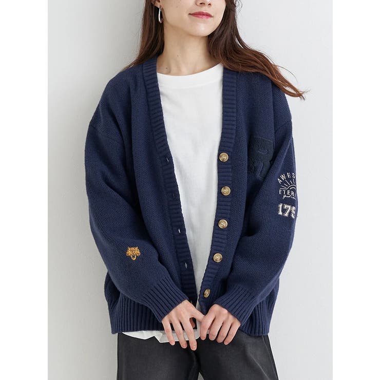 サガラ刺繍ワッペンニットカーディガン | Re-J＆SUPURE | 詳細画像9 