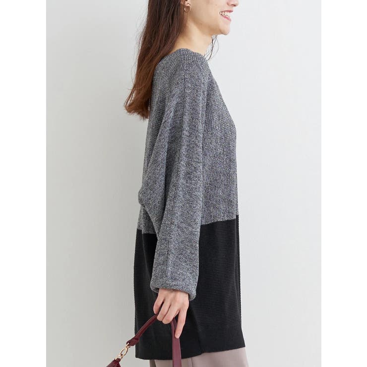 畦編み切り替えドルマンニットトップス | Re-J＆SUPURE | 詳細画像13 