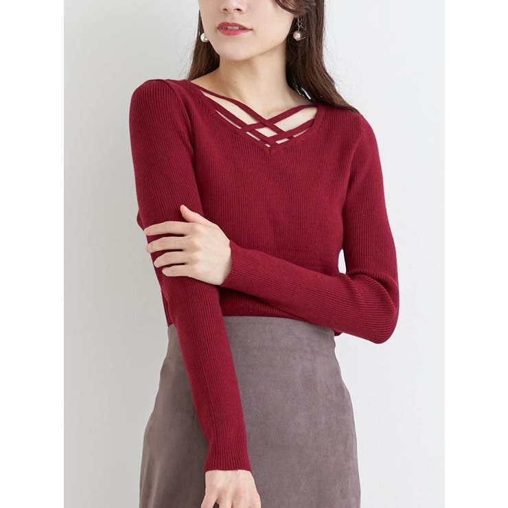 フロントクロスリブニットプルオーバー | Re-J＆SUPURE | 詳細画像1 