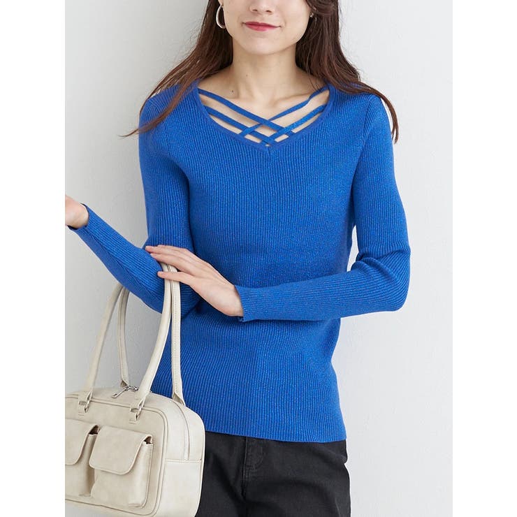 フロントクロスリブラメニットプルオーバー | Re-J＆SUPURE | 詳細画像1 