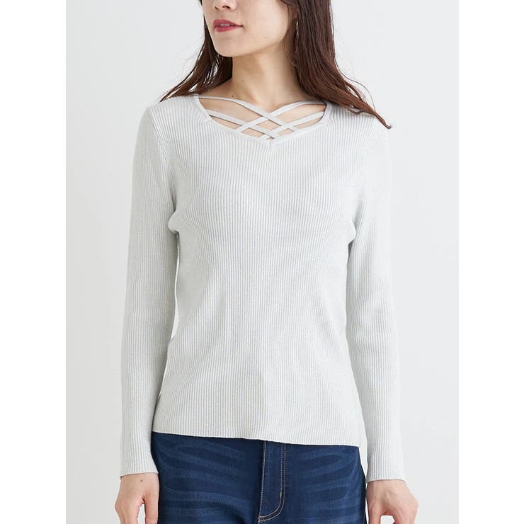 フロントクロスリブラメニットプルオーバー | Re-J＆SUPURE | 詳細画像12 