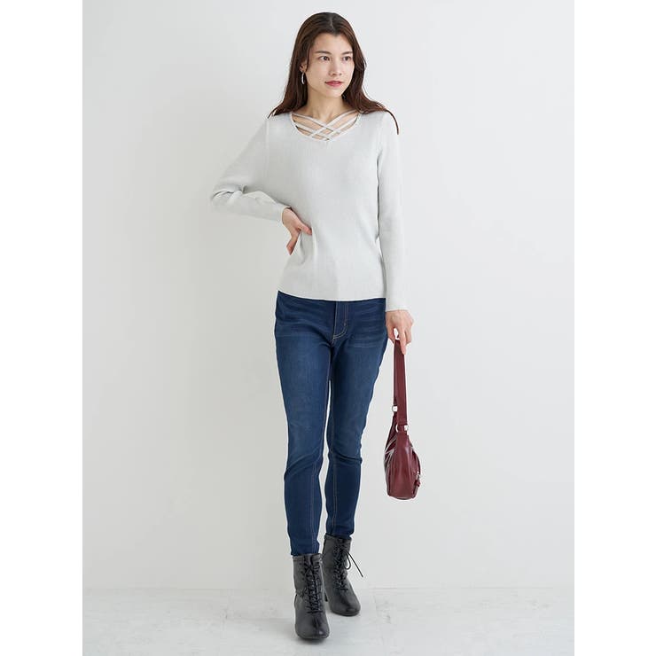 フロントクロスリブラメニットプルオーバー | Re-J＆SUPURE | 詳細画像13 