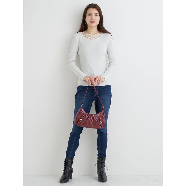 フロントクロスリブラメニットプルオーバー | Re-J＆SUPURE | 詳細画像15 