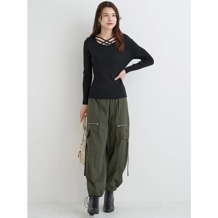 フロントクロスリブラメニットプルオーバー | Re-J＆SUPURE | 詳細画像25 