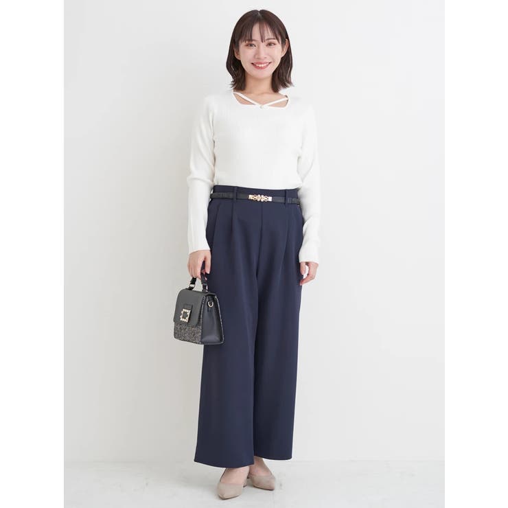 ビジュー付きネックストリングトップス | Re-J＆SUPURE | 詳細画像12 