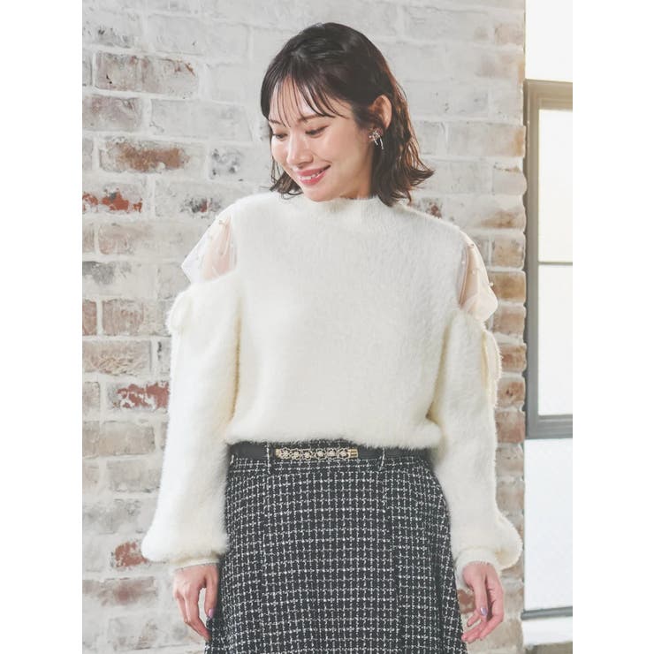 ショルダーチュールフェザーニット | Re-J＆SUPURE | 詳細画像20 