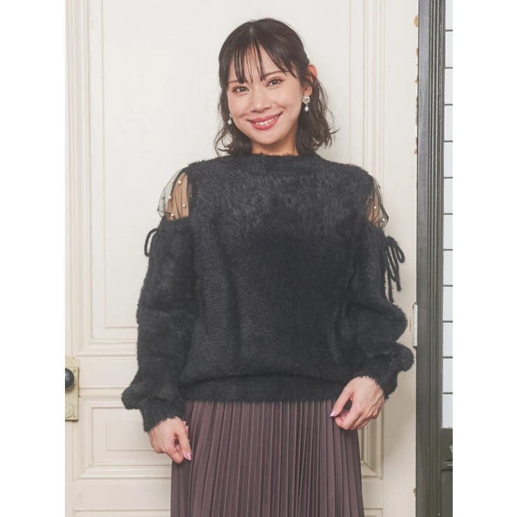 ショルダーチュールフェザーニット | Re-J＆SUPURE | 詳細画像29 