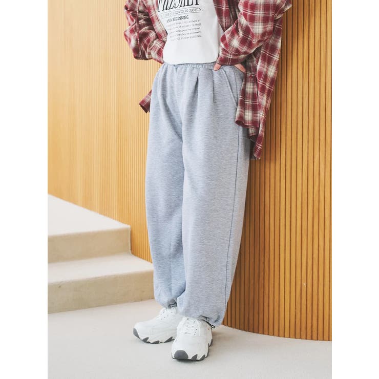 裾ドロストスウェットワイドパンツ | Re-J＆SUPURE | 詳細画像1 