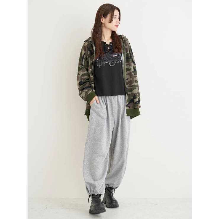 裾ドロストスウェットワイドパンツ | Re-J＆SUPURE | 詳細画像16 