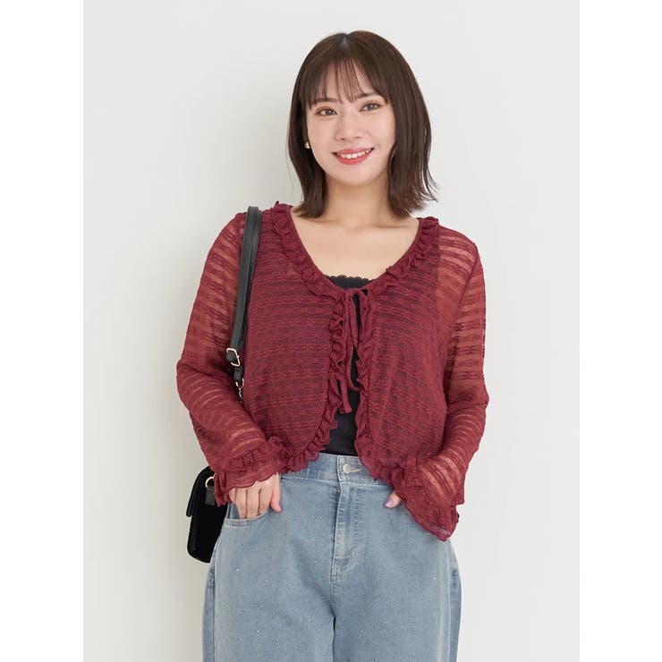 ワイン | レースフリルボレロ | Re-J＆SUPURE
