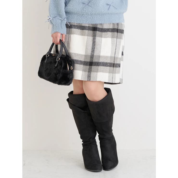 起毛チェック柄台形ミニスカート | Re-J＆SUPURE | 詳細画像11 