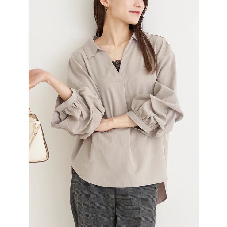 ピーチ起毛タックスリーブスキッパーシャツ | Re-J＆SUPURE | 詳細画像30 