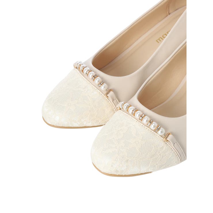 【masyugirl/マシュガール】レース配色パール付きパンプス | Re-J＆SUPURE | 詳細画像6 