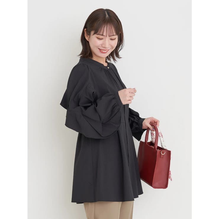 袖フリルチュニックブラウス[品番：PLMW0014822]｜Re-J＆SUPURE（リ