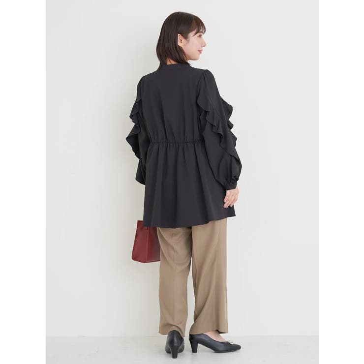 袖フリルチュニックブラウス[品番：PLMW0014822]｜Re-J＆SUPURE（リ