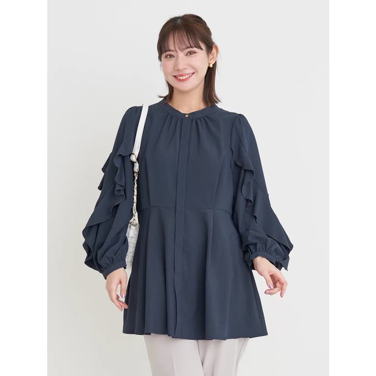 袖フリルチュニックブラウス[品番：PLMW0014822]｜Re-J＆SUPURE（リ