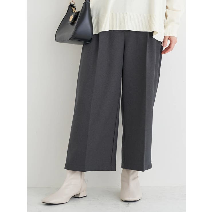 裏起毛タックツイルワイドパンツ | Re-J＆SUPURE | 詳細画像1 