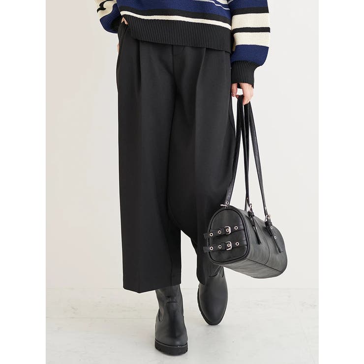 裏起毛タックツイルワイドパンツ | Re-J＆SUPURE | 詳細画像7 