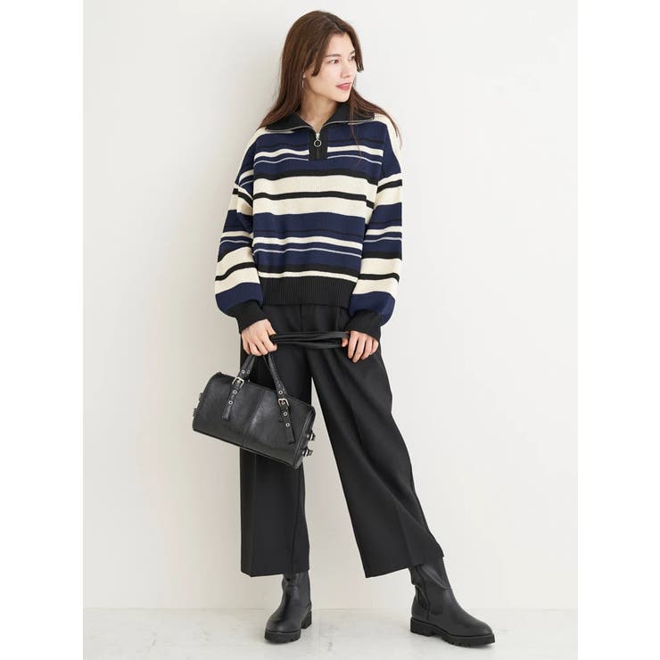 裏起毛タックツイルワイドパンツ | Re-J＆SUPURE | 詳細画像10 