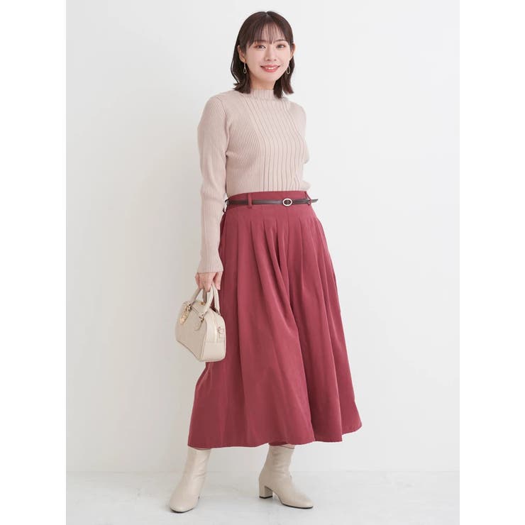 ベルト付きピーチ起毛タックワイドパンツ | Re-J＆SUPURE | 詳細画像17 